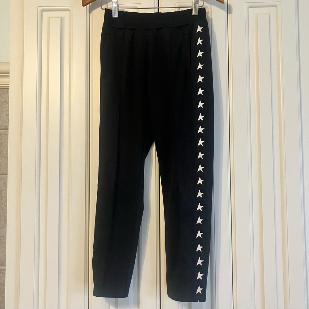 Golden‎ Goose Black Pleated Pull On Star Pants Size 10